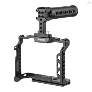 Fw Andoer Aluminum Alloy Camera Cage Kit with Top Handle Grip Replacement for  A7 IV