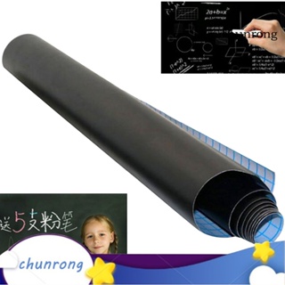 Chunrong สติกเกอร์กระดานดํา PVC กันน้ํา ลอกออกได้ สําหรับติดตกแต่งผนังบ้าน โรงเรียน