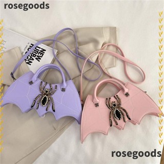 Rosegoods1 กระเป๋าสะพายข้าง กระเป๋าถือ หนัง PU รูปปีกค้างคาว 2K พร้อมหูหิ้ว ปรับได้ สําหรับผู้หญิง