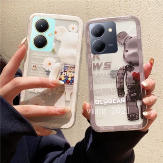 พร้อมส่ง ใหม่ เคสโทรศัพท์มือถือนิ่ม แบบใส ปิดด้านหลัง ลายการ์ตูนหมีน่ารัก สําหรับ VIVO Y27 Y27 Y36 Y78 5G 2023 Y27 4G