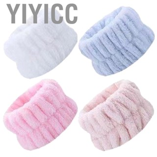 Yiyicc Face Washing Wristband Strong Water Absorption Flannel Breathable Light Skin Friendly Wrist Wash Band