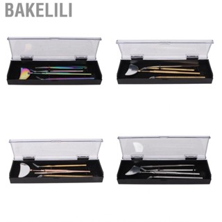 Bakelili 4PCS Eyelash Extension Tweezers Mirror Set Stainless Steel Universal Rotatable  Slip Handle Beauty Tools