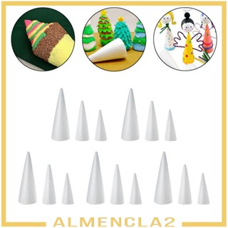 [Almencla2] กรวยโฟมโพลีสไตรีน แฮนด์เมด หลายขนาด สําหรับตกแต่งงานแต่งงาน ห้องเรียน 15 ชิ้น