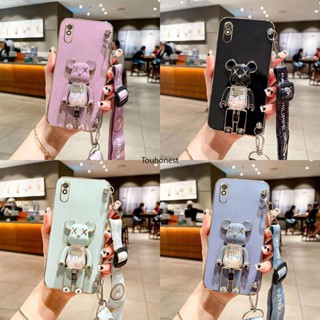 เคส Xiaomi Redmi 12 เคส Redmi Note 10 Pro เคส Redmi Note 10S Casing Redmi 10 Case Redmi 9A Case Redmi 9C Case Silicone Anime Cute Kaws Bear Stand Cartoon Wrist Band Phone Cover Cassing Cases Case TS โทรศัพท์มือถือ ซิลิโคน ลายการ์ตูนหมี น่ารัก