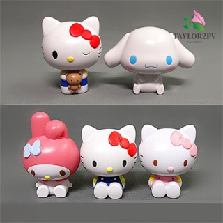 Taylor2pv ตุ๊กตาฟิกเกอร์ PVC อนิเมะญี่ปุ่น KT Cat My Melody Cinnamorolled สําหรับตกแต่งเค้ก