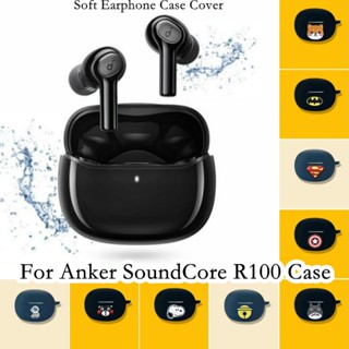 【Ĕĕ】เคสหูฟัง แบบนิ่ม ลายการ์ตูน สําหรับ Anker SoundCore R100 Anker SoundCore R100