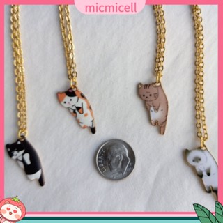 Mic_ สร้อยคอ จี้รูปแมวน่ารัก สวยหรู ทนทาน สําหรับผู้หญิง