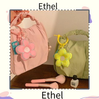 Ethel1 กระเป๋าเครื่องสําอาง ที่แขวนเมฆ กระเป๋าเครื่องสําอาง แบบพกพา จีบ สไตล์เกาหลี สําหรับผู้หญิง