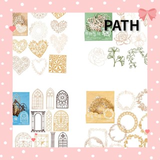 Path กระดาษคัตเอาท์ ลายผีเสื้อ ดอกไม้ สไตล์วินเทจ 4 แบบ สําหรับตกแต่งสมุดภาพ แพลนเนอร์ 40 ชิ้น