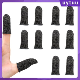 Uytuu 10 คู่ Gaming Finger Sleeve Breathable Luminous ปลายนิ้วสำหรับเกมมือถือ Pubg Touch Screen Finger Cots Cover Sensitive Mobile Touch