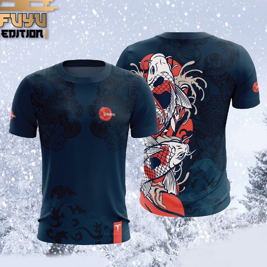 เสื้อกีฬาแขนสั้น ลายทีมชาติญี่ปุ่น Baju Fuyu Edition JP09 สีฟ้า