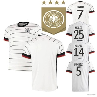 เสื้อกีฬาแขนสั้น ลายทีมชาติฟุตบอล Muller Havertz Hummels Musiala HQ7 2021 QH7