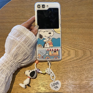 เคสโทรศัพท์มือถือ PC แข็ง แบบใส กันกระแทก ลายการ์ตูนตุ๊กตา 3D น่ารัก สําหรับ Samsung Galaxy Z Flip 5 5G