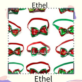 Ethel1 เนคไทโบว์ เนคไท เป็นทางการ อุปกรณ์เสริม สําหรับสัตว์เลี้ยง สุนัข แมว คริสต์มาส