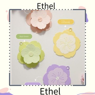 Ethel1 2 in 1 จุกปิดท่อระบายน้ํา ซิลิโคน ลายดอกไม้ สีเหลือง ชมพู เขียว ม่วง ขนาดใหญ่ ทนทาน ติดตั้งง่าย สําหรับอ่างอาบน้ํา บ้าน 4 ชิ้น