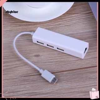 [Sy] ฮับ USB-C แบบพกพา ความเร็วสูง Type-C เป็น USB 20 RJ45 สําหรับคอมพิวเตอร์