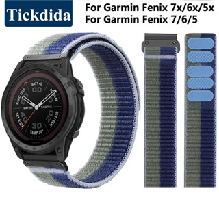 สายนาฬิกาข้อมือไนล่อน สําหรับ Garmin Fenix 7 Pro 7X Pro 6X Tactix 7 Pro Epix Pro 51 มม. 47 มม.