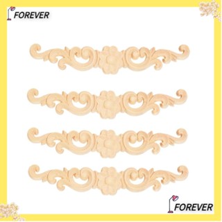 Forever สติกเกอร์ไม้แกะสลัก ขนาด 27x4 ซม. 10.7 นิ้ว x1.6 นิ้ว สําหรับตกแต่งลิ้นชัก ตู้ ประตู