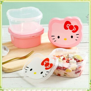 SANRIO กล่องเบนโตะ 400 มล. คาวาอี้ ซานริโอะ เฮลโลคิตตี้ การ์ตูนน่ารัก บรรจุกล่อง บ้าน ขนม อาหาร ขนมหวาน กล่องอาหารกลางวัน วัสดุ PP เกรดอาหาร