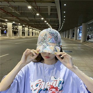 [MY-hat] ใหม่ หมวกเบสบอล ผ้าตาข่าย ปักเลื่อม เข้ากับทุกการแต่งกาย แฟชั่นฤดูใบไม้ผลิ และฤดูร้อน สไตล์เกาหลี สําหรับผู้หญิง