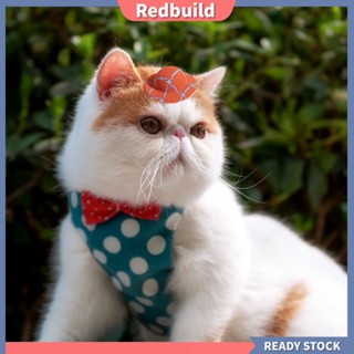 Redbuild|  กิ๊บติดผม ผ้าโพลีเอสเตอร์ รูปหมวกน่ารัก สําหรับสัตว์เลี้ยง