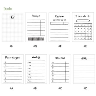 Dudu แผ่นกระดาษโน้ต ขนาดเล็ก สําหรับนักเรียน วางแผนรายเดือน