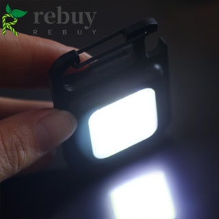 Rebuy พวงกุญแจไฟฉายฉุกเฉิน LED COB ขนาดเล็ก สําหรับตกปลา