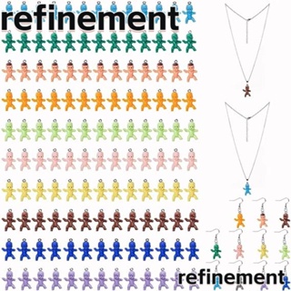 Refinement จี้ตุ๊กตาเรซิ่น รูปเด็กทารก แฮนด์เมด คละสี สําหรับทําเครื่องประดับ สร้อยคอ พวงกุญแจ