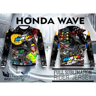 เสื้อแจ็กเก็ตแขนยาว ลายคลื่น สําหรับขี่จักรยานยนต์ honda yamaha