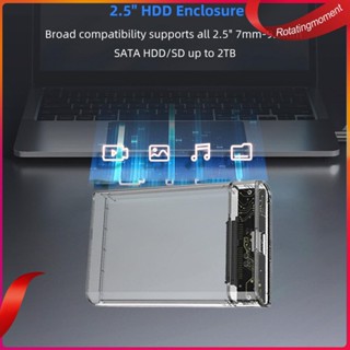 ❤ Rotatingmoment เคสฮาร์ดไดรฟ์ SATA SSD HDD G06 USB3.0 2.0 2.5 นิ้ว รองรับ 6TB