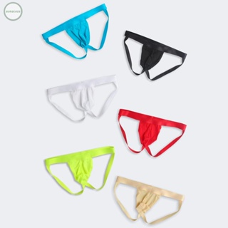 GORGEOUS~Mens Sexy Quick Dry Ice Silk Jockstrap Underwear Pouch Backless Briefs
