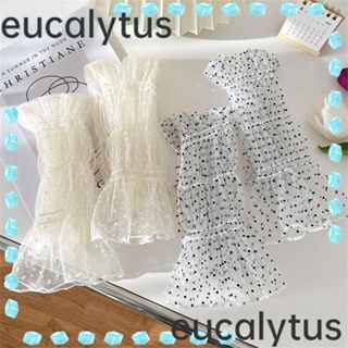 Eucalytus1 ปลอกแขนกันแดด แบบบาง ป้องกันรังสียูวี ลายลูกไม้น่ารัก แฟชั่นฤดูร้อน