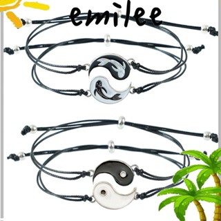 Emilee 2 ชิ้น / เซต คู่รัก สร้อยข้อมือ เครื่องประดับ คู่รัก ของขวัญวันวาเลนไทน์ สายรัดข้อมือ