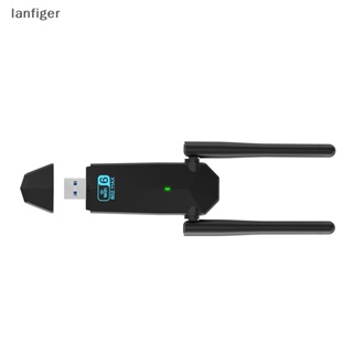 Lanf อะแดปเตอร์การ์ดเครือข่ายไร้สาย 1800Mbps WiFi 6 USB 3.0 WiFi6 Dongle USB LAN Ethernet Dual Band 2.4G 5.8G สําหรับ PC แล็ปท็อป Win 10 EN