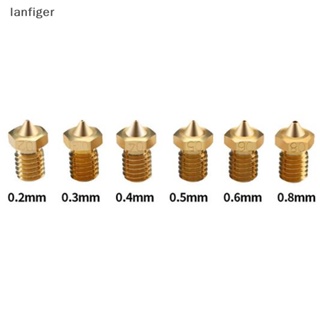 Lanf หัวฉีดทองเหลือง V6 0.4 มม. 0.6 มม. อุปกรณ์เสริม สําหรับเครื่องพิมพ์ 3d