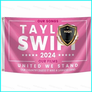 Pink taylor Swift ธงแบนเนอร์ 3x5 ฟุต สีชมพู สําหรับตกแต่งปาร์ตี้ 90x150 ซม.