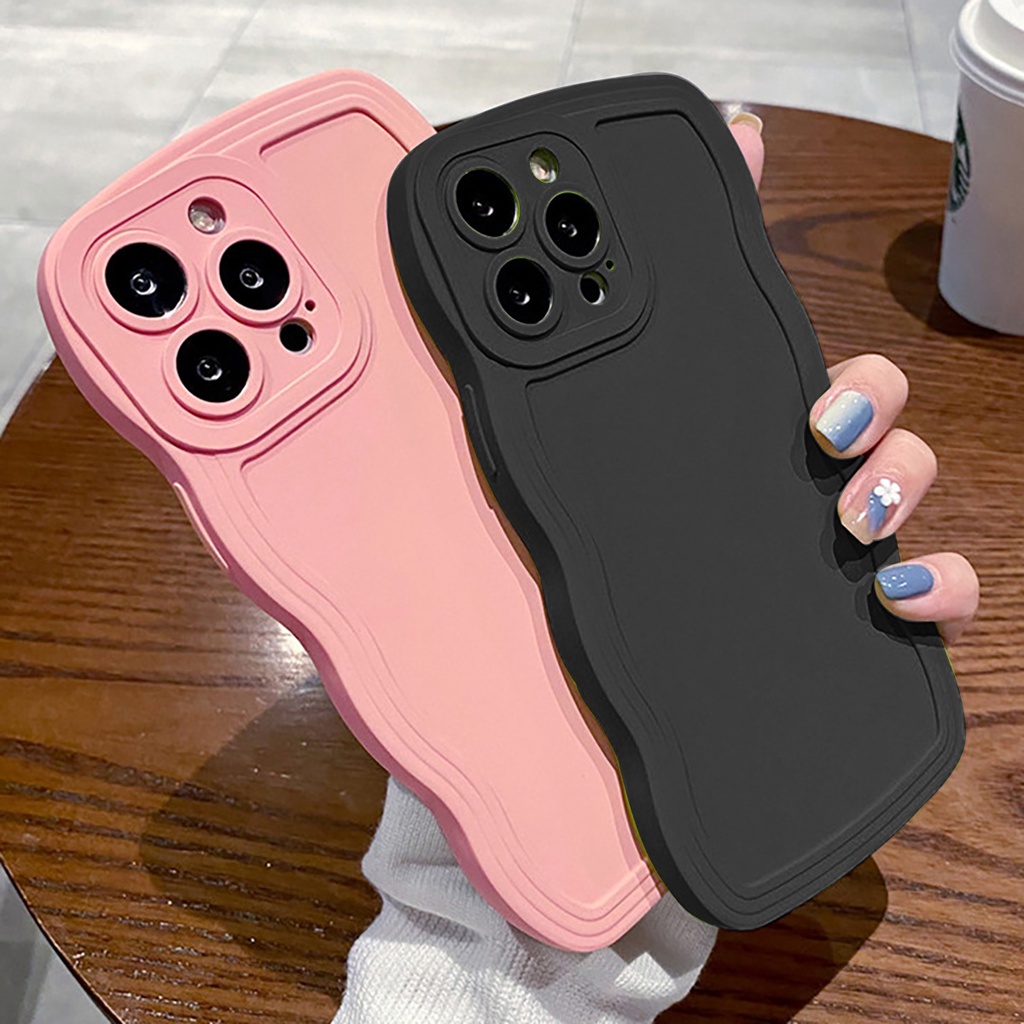 หุ้นไทย กรณีหยักสำหรับ for iPhone 11 14 15 Pro Max XR 6 7 8 Plus XS Max 13 12 Pro Max 15 Plus ฝาครอบโทรศัพท์สีลูกกวาด