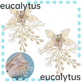 Eucalytus1 จี้เข็มกลัด รูปรองเท้าส้นสูง 1 คู่ (2 ชิ้น) สําหรับตกแต่งรองเท้าแต่งงาน