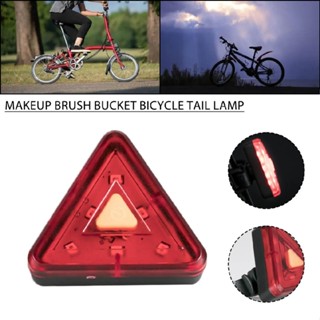 New 1pc Triangle Tail Light Bicycle Light Mountain Bike Rear Light USB Charging