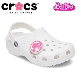 barbie jibbitz crocs แท้  อุปกรณ์เสริมหัวเข็มขัด สีชมพู สําหรับตุ๊กตาบาร์บี้ DIY