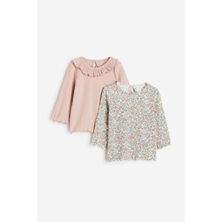 H&amp;M  Girl 2-pack ribbed tops 0983165_2