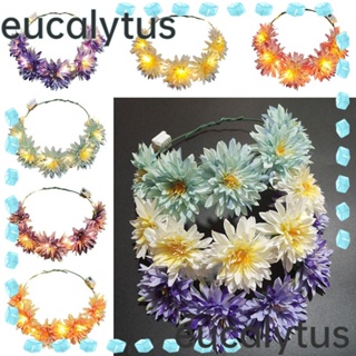 Eucalytus1 พวงหรีดไฟ LED เรืองแสง แฟชั่น สําหรับตกแต่งงานแต่งงาน ปาร์ตี้