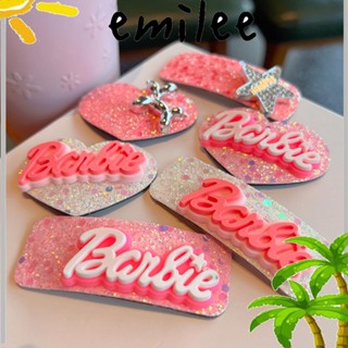 Emilee กิ๊บติดผม ประดับเลื่อม สีชมพู สําหรับตุ๊กตาบาร์บี้