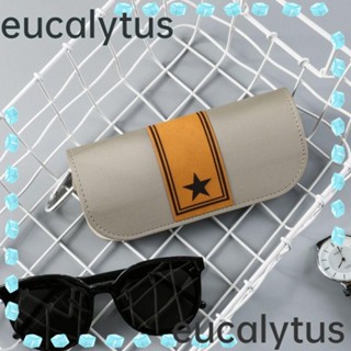 Eucalytus1 กระเป๋าใส่แว่นตา หนัง PU แบบพกพา สไตล์เรโทร