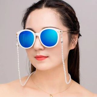 จัดส่งจากประเทศไทยVIVIDV Sunglass Lanyard Straps, แว่นตาอุปกรณ์เสริมเลียนแบบ Pearl แว่นอ่านหนังสือ, แบบพกพาลูกปัด 75 ซม. 6 สี Pearl แว่นตาสายรัด Universal