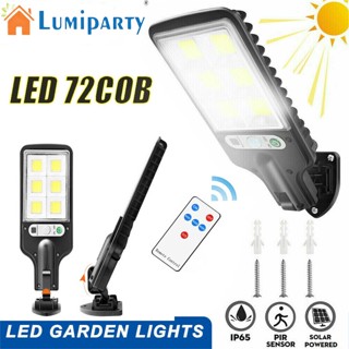 Lumiparty โคมไฟ Led 1200w พลังงานแสงอาทิตย์ 3 โหมด Ip65 กันน้ํา พร้อมรีโมตควบคุม สําหรับสวนกลางแจ้ง