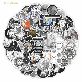 [Delication] สติกเกอร์ ลายการ์ตูนแม่มด ดวงจันทร์ กราฟฟิติ สวยงาม สําหรับเด็ก 50 ชิ้น