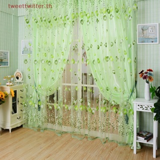 ผ้าม่าน Tweet Valances Tulip ลายดอกไม้ สําหรับตกแต่งประตู หน้าต่าง