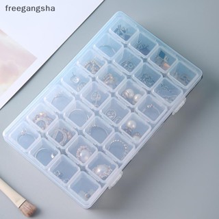 [FREG] กล่องพลาสติกใส 28 ช่อง สําหรับใส่เครื่องประดับ ลูกปัด พลอยเทียม FDH