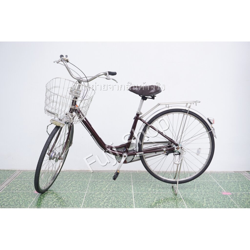 จักรยานแม่บ้านญี่ปุ่น - ล้อ 26 นิ้ว - มีเกียร์ - อลูมิเนียม - Bridgestone - สีน้ำตาล [จักรยานมือสอง]
